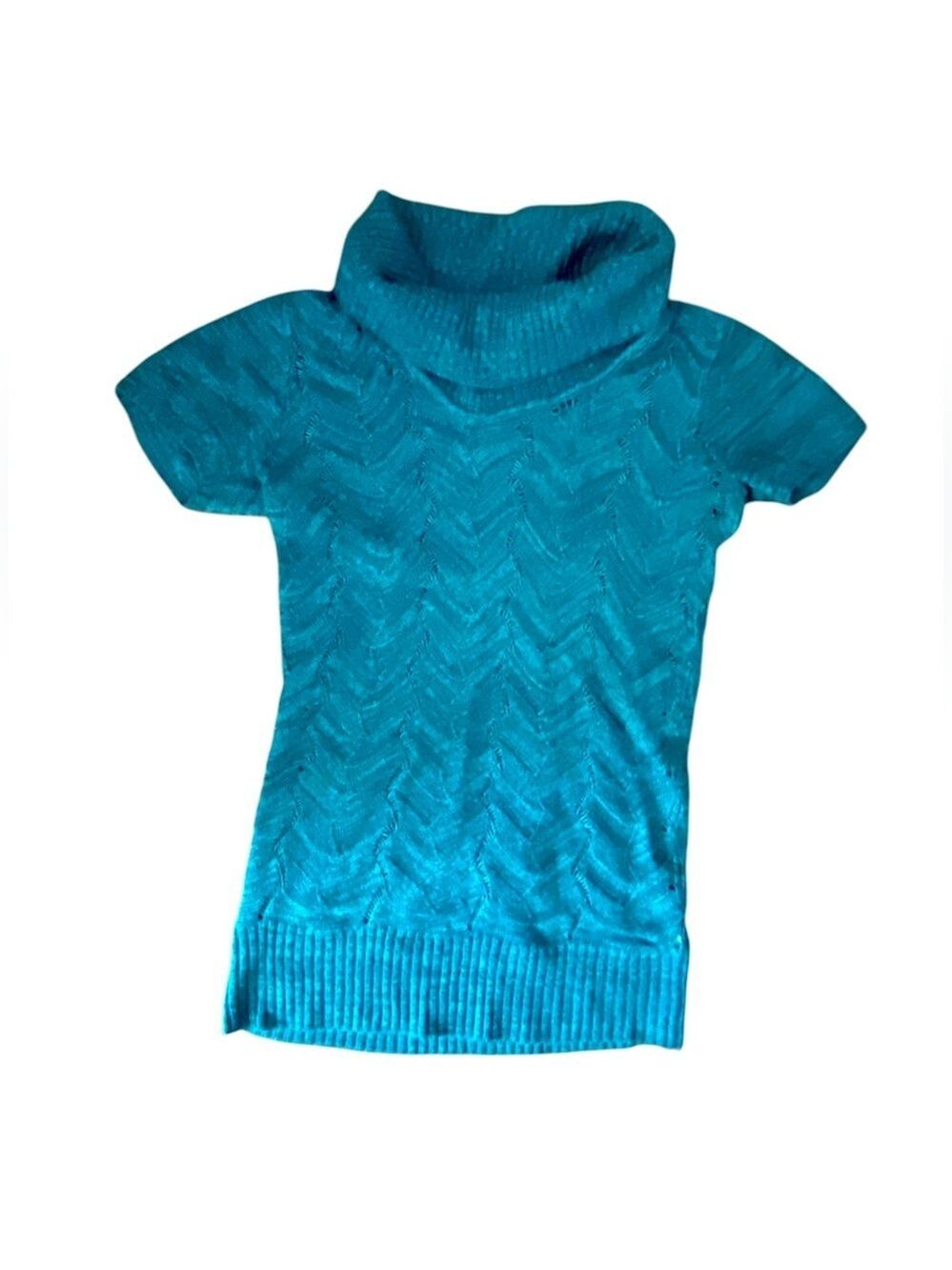 Revolution by Ricki's Teal Cowl Neck Sweater Small